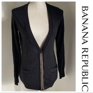NWT Charcoal Gray Heather Embellished BR Cardigan